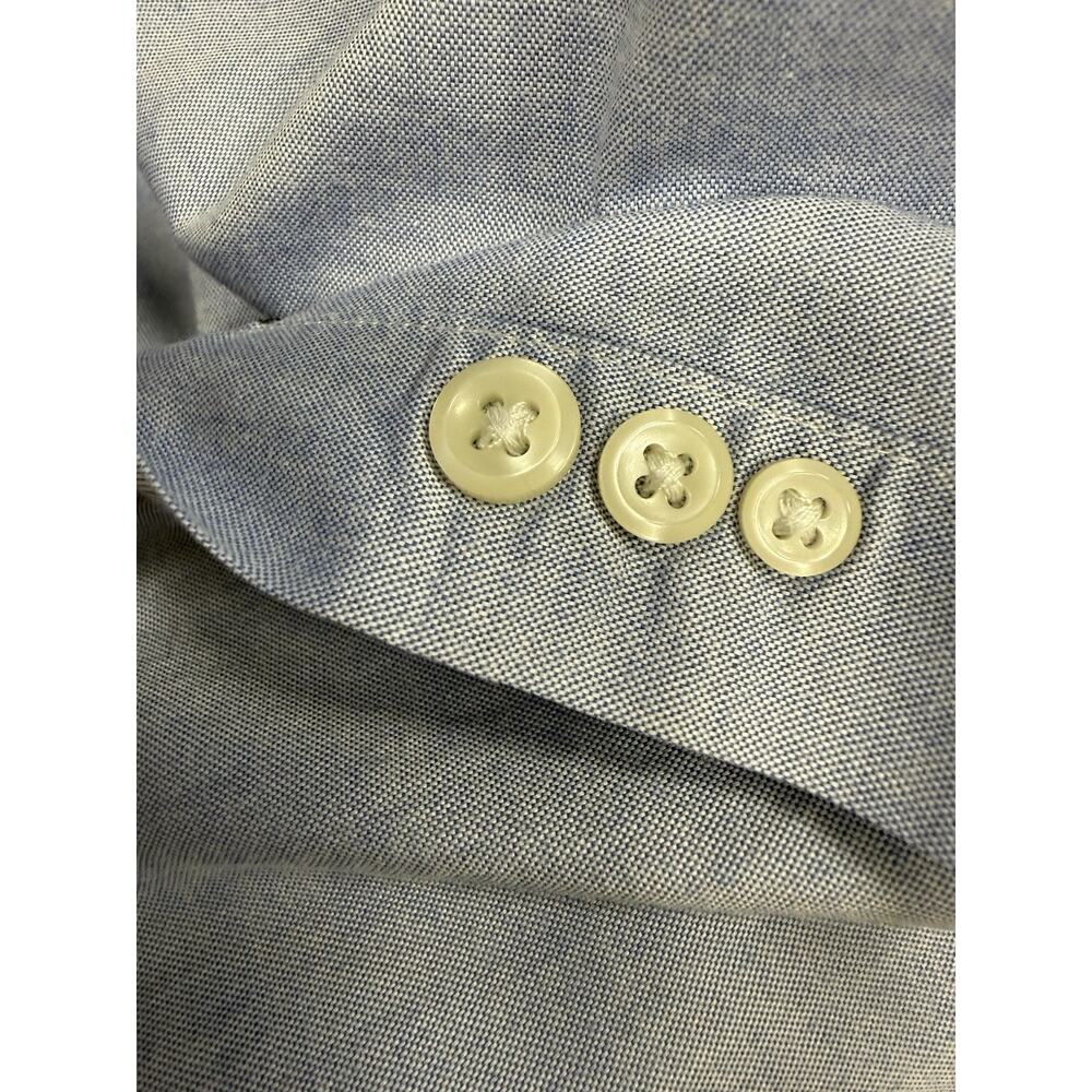 Lauren Ralph Lauren Blue Non-Iron Long Sleeve Shirt Size 17.5. 36/37 Button Down - Picture 4 of 8
